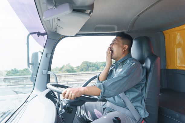 Truck Driver Yawning