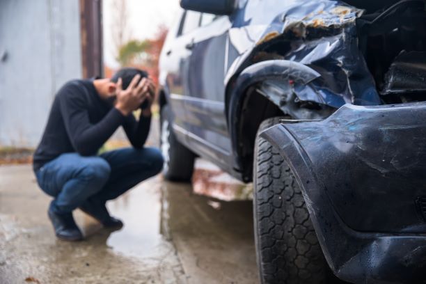 Man stressing out because of hit and run